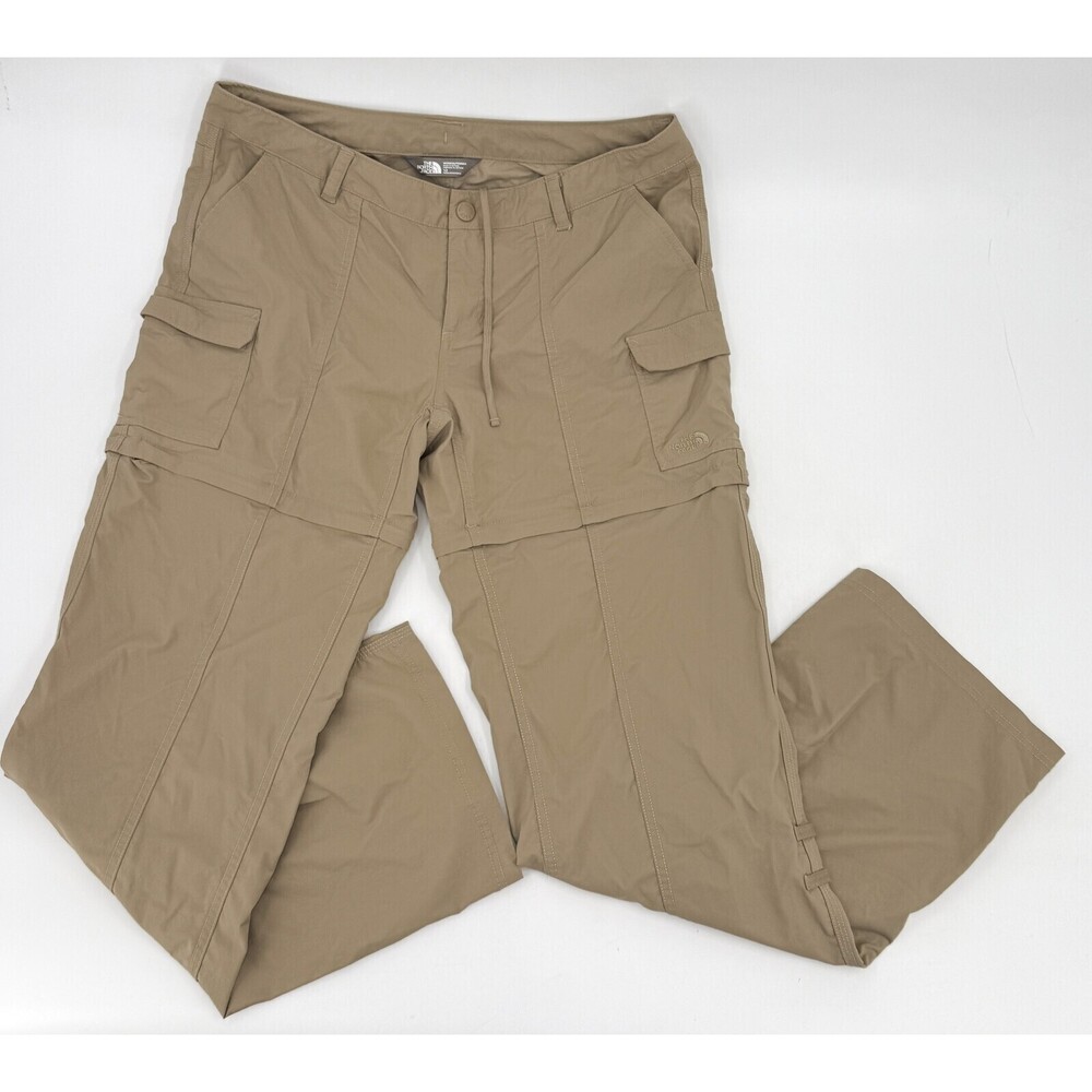 North Face Pants Womens 12 Tan Convertible Zip Off Cargo Hiking Outdoor